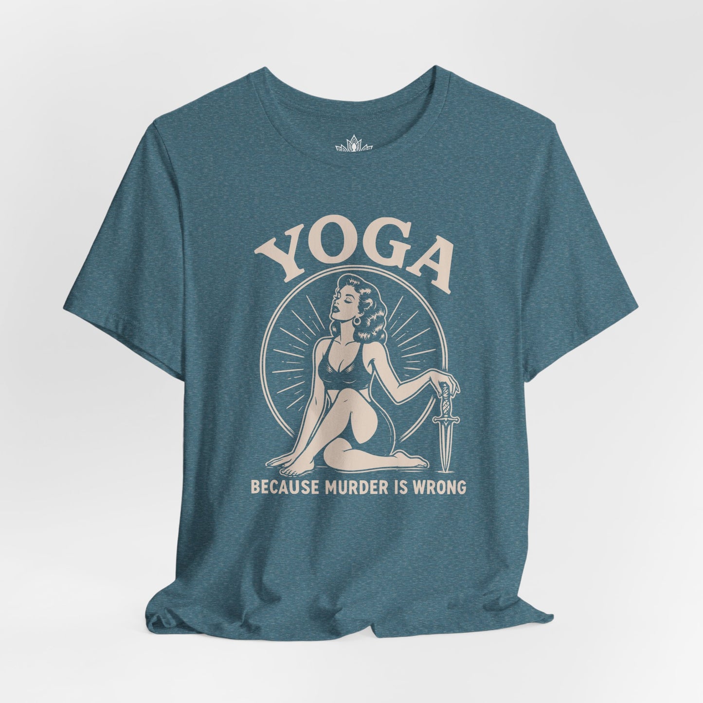 Yoga Because Murder Is Wrong Vintage Tee