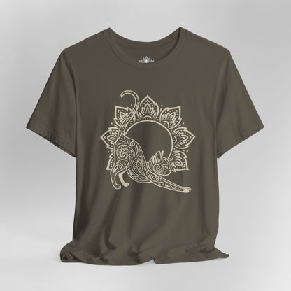 Cat & Mandala - Spiritual Boho Tee