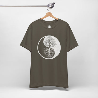 Yin Yang Tree of Balance - Spiritual Nature Men Yoga Tee