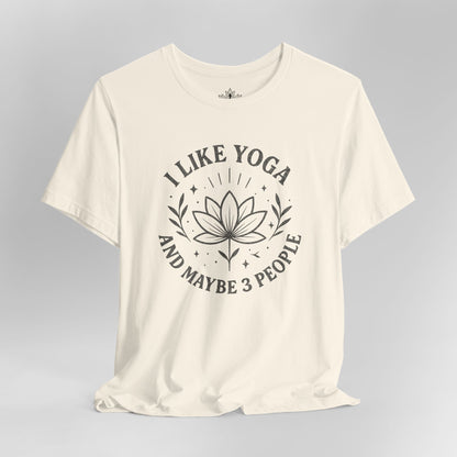 I Like Yoga & Maybe 3 People – Lotus Graphic Tee