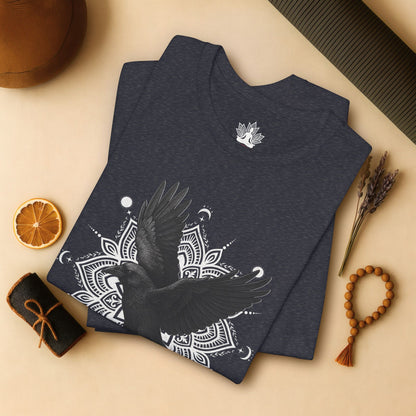 Mystic Raven – Mandala Moon Freedom Men Tee