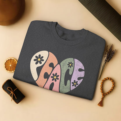 Retro Peace Heart Sweatshirt