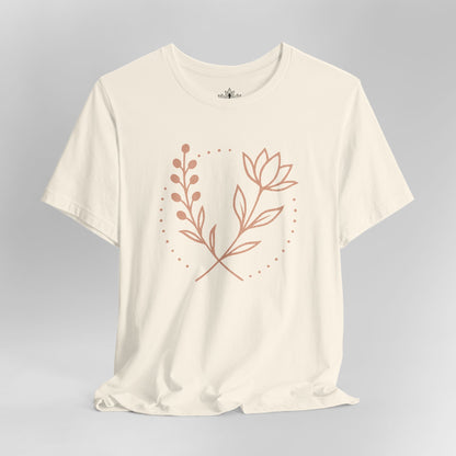 Bloom in Balance – Minimalist Yoga Tee