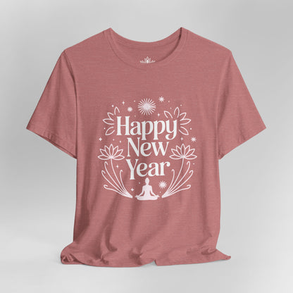 Mindful New Year - Festive Yoga Lotus Tee