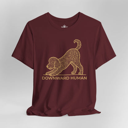 Downward Human – Mandala Labradoodle Dog Yoga Tee