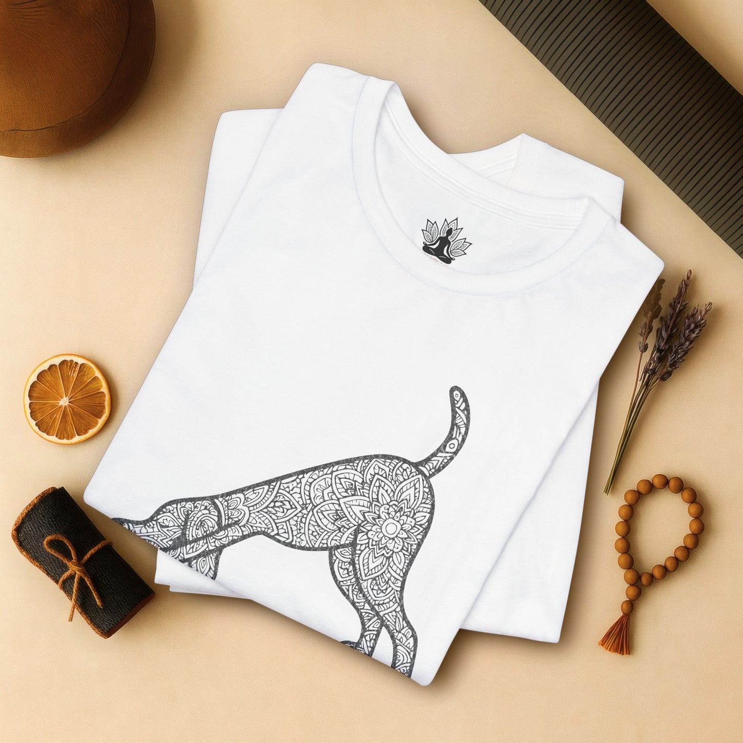Downward Human – Mandala Dog Yoga Tee