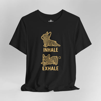 Frenchie Inhale Exhale – Funny Mandala Dog Tee