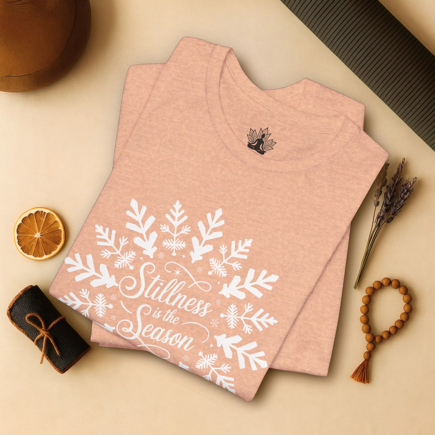 Stillness Is the Season - Mindful Winter Snowflake Tee