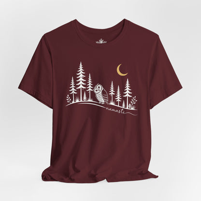 Namaste Forest Owl Tee