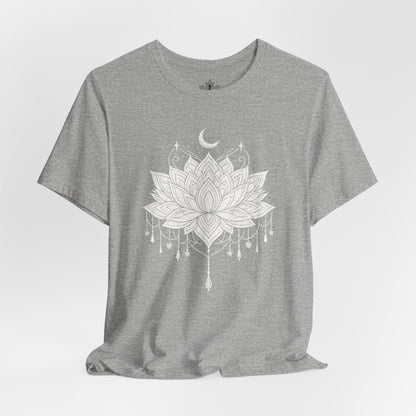 Vintage Moon Lotus Heart - Mandala Yoga Tee