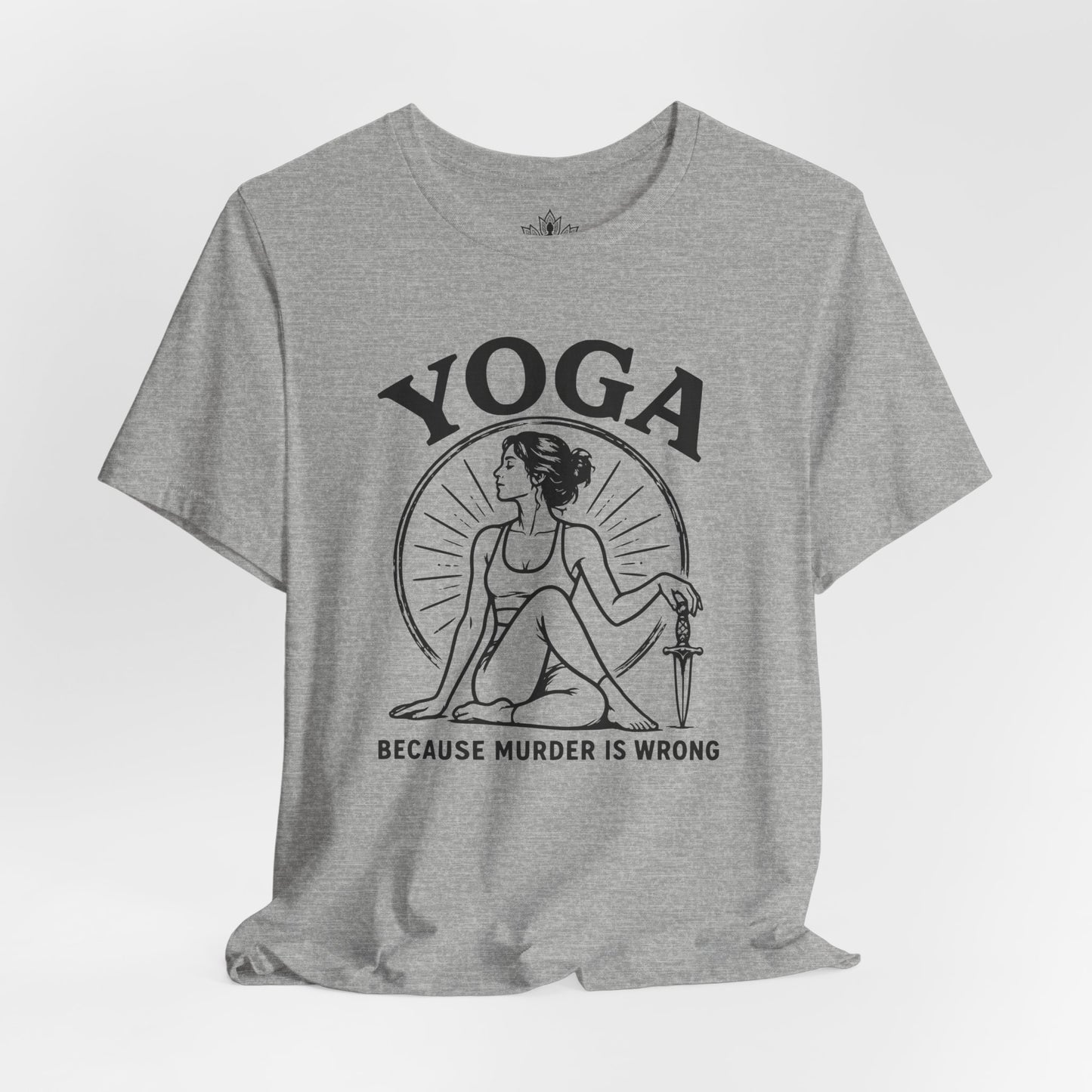 Yoga Because Murder Is Wrong Retro Tee