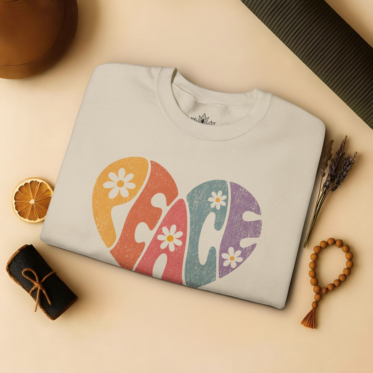 Retro Peace Heart Sweatshirt