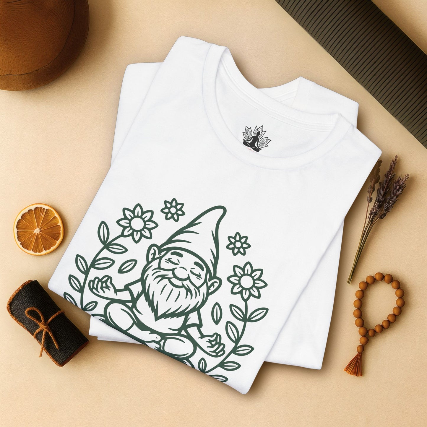 Gnomaste – Funny Meditating Gnome Tee