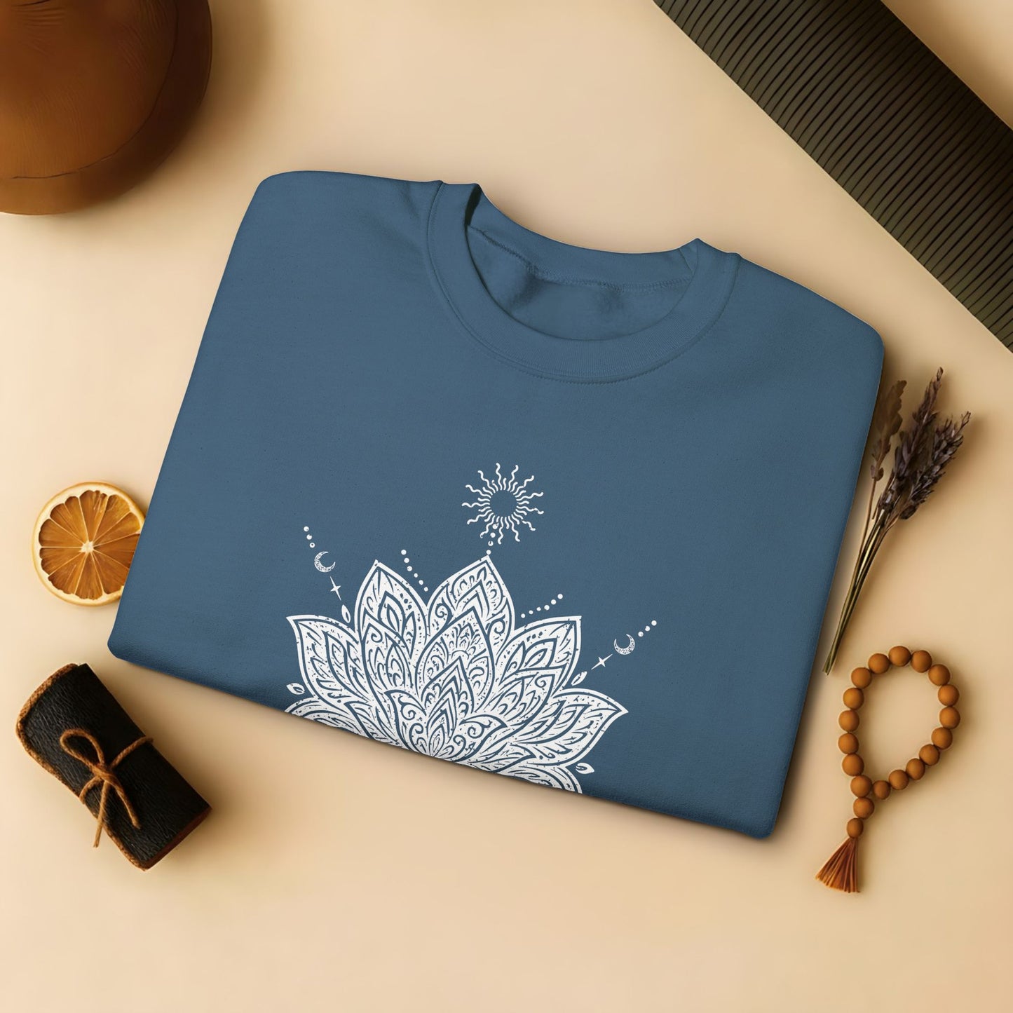 Sacred Lotus Mandala – Mindful Yoga Sweatshirt