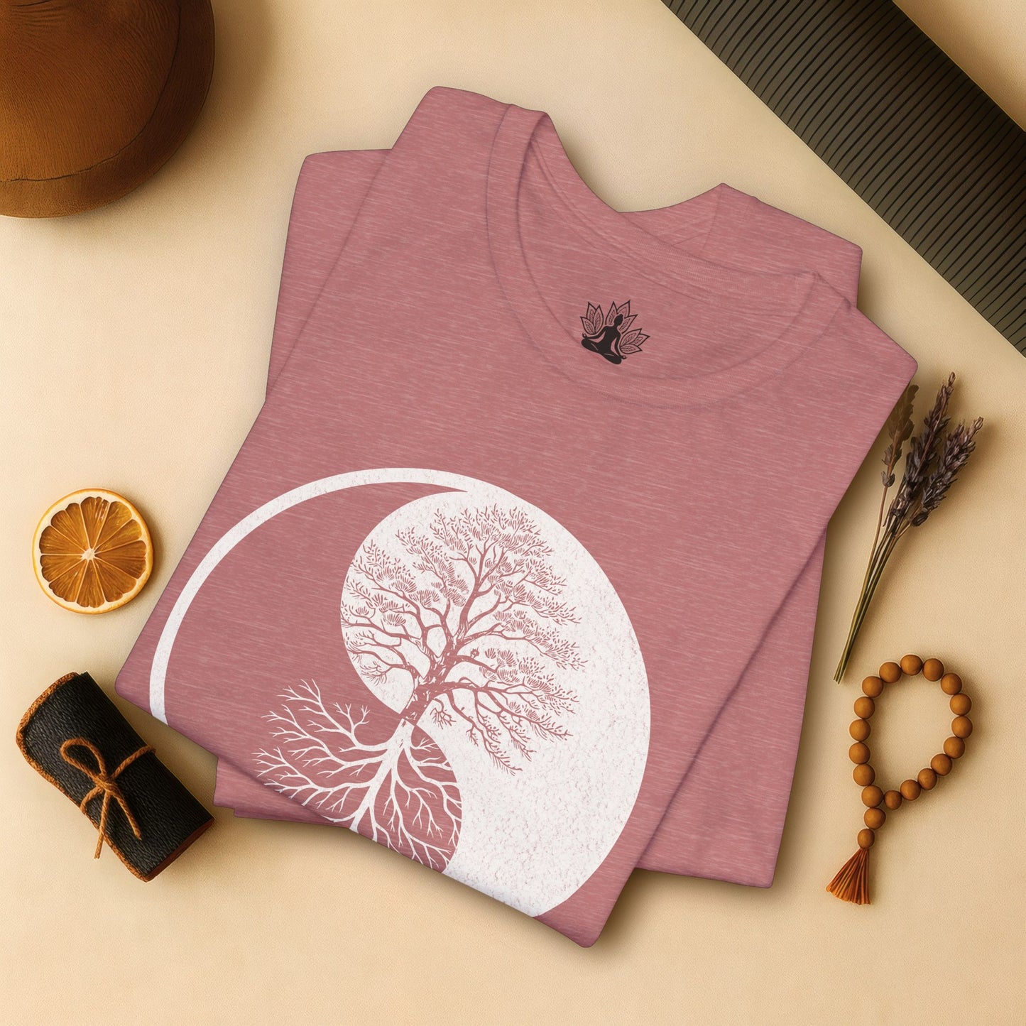Yin Yang Tree of Balance - Spiritual Nature Men Yoga Tee