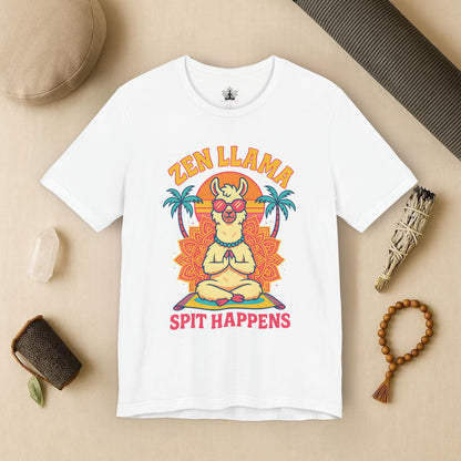 A Zen Llama – Spit Happens Tee