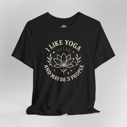 I Like Yoga & Maybe 3 People – Lotus Graphic Tee