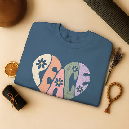 Retro Peace Heart Sweatshirt