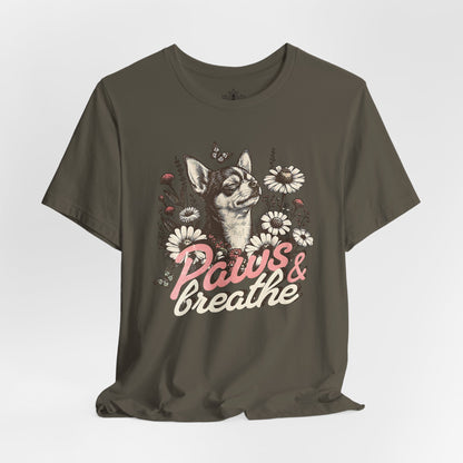 Paws & Breathe – Mindful Floral Dog Tee