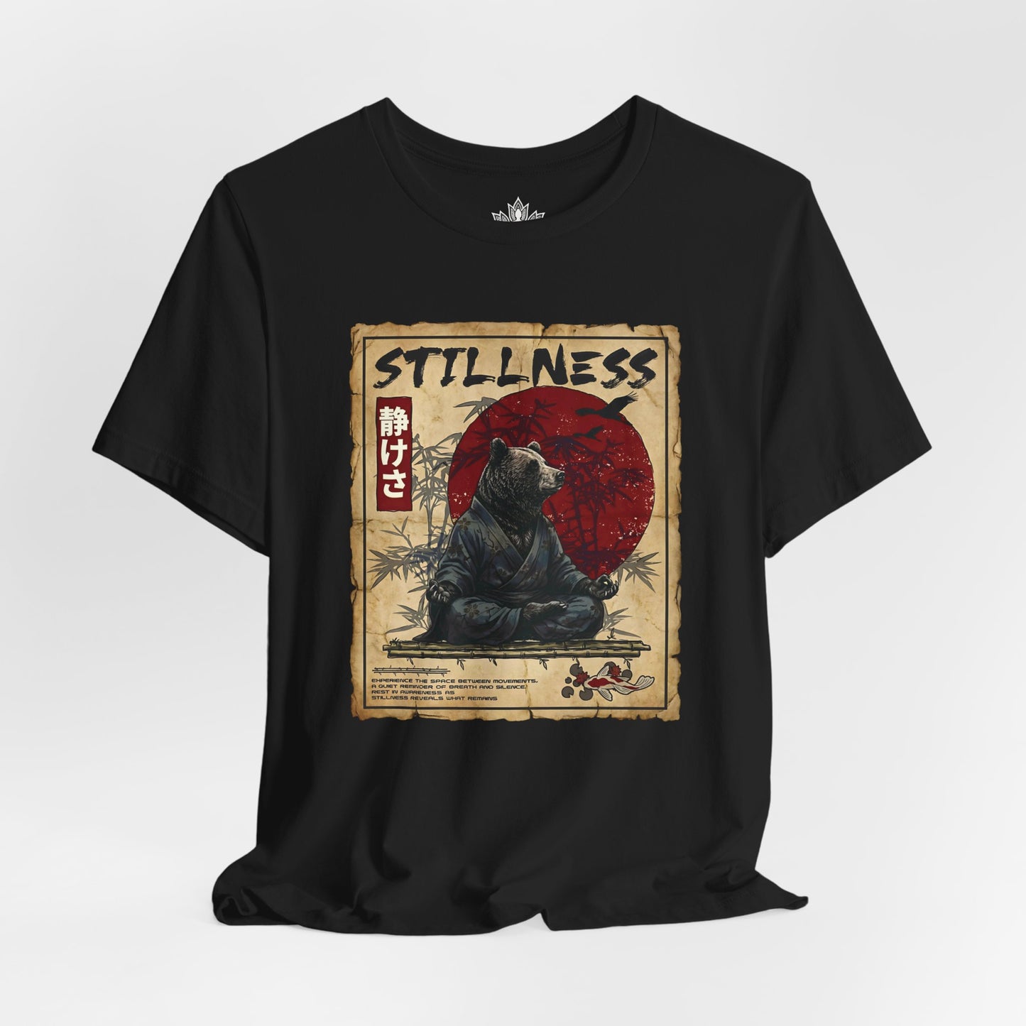 Zen Bear Stillness – Japanese Meditation Art Men Tee