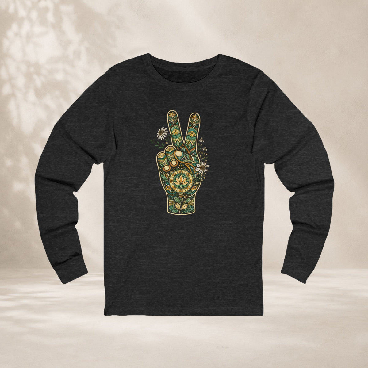 Boho Peace Hand Long Sleeve Tee