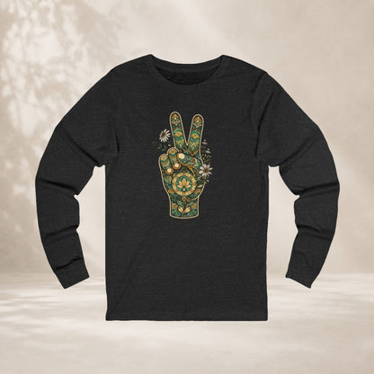 Boho Peace Hand Long Sleeve Tee