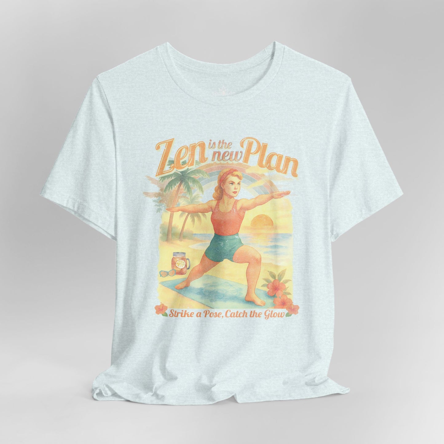 Zen is the New Plan – Retro Yoga Tee