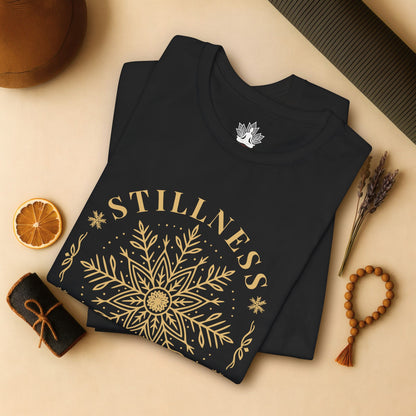 Golden Winter Mandala - Stillness is Strength Tee