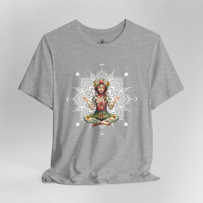 Boho Méditation Fleurie – Posture du Lotus Botanique