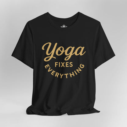 Yoga Fixes Everything – Minimalist Yoga Graphic Tee