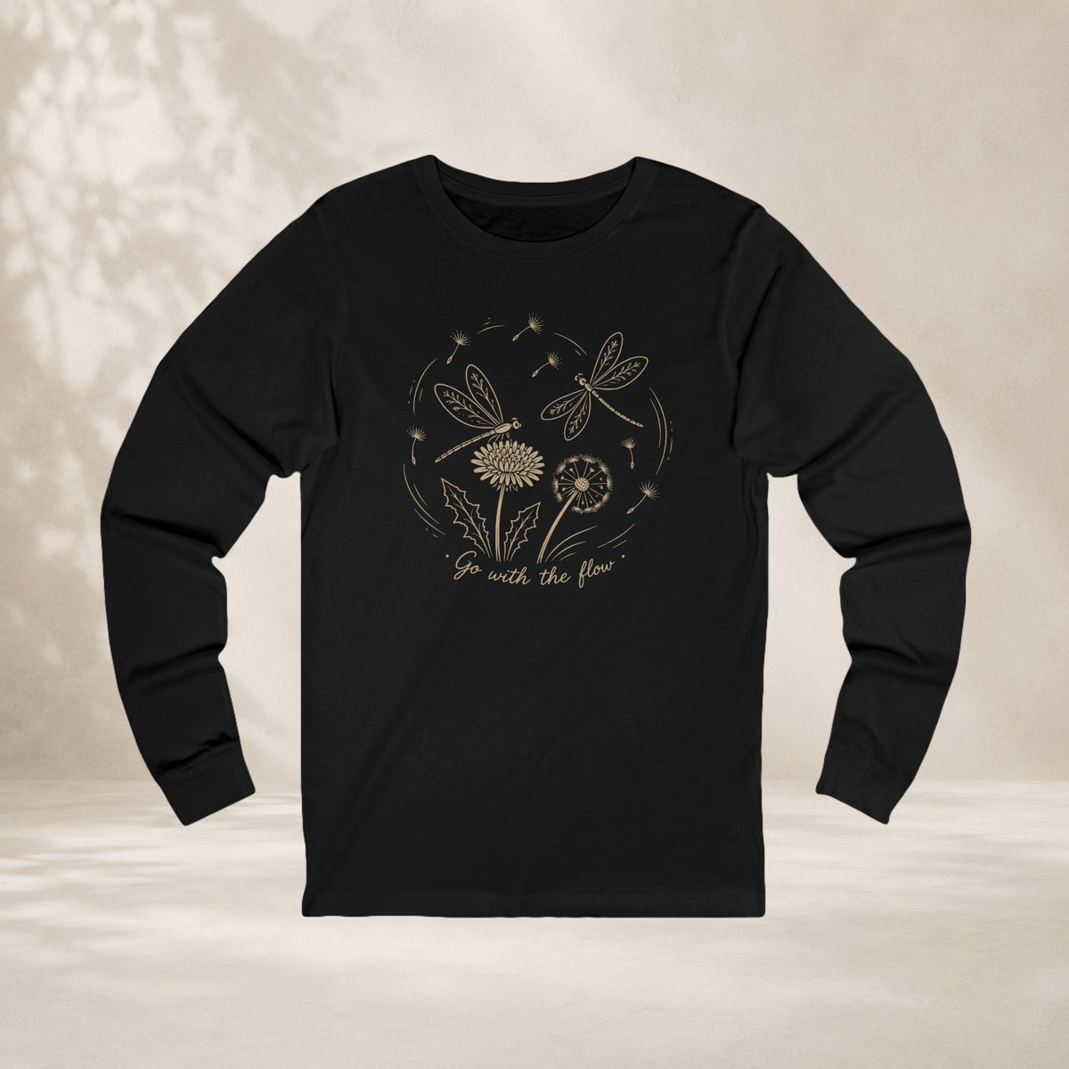 Dragonflies Go With The Flow Long Sleeve Tee