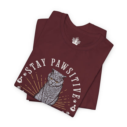 Stay Pawsitive Nameowste – Funny Cat Yoga Men Tee