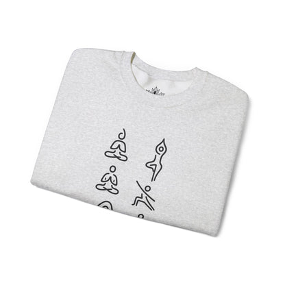 Line Art Yoga Poses Sweatshirt