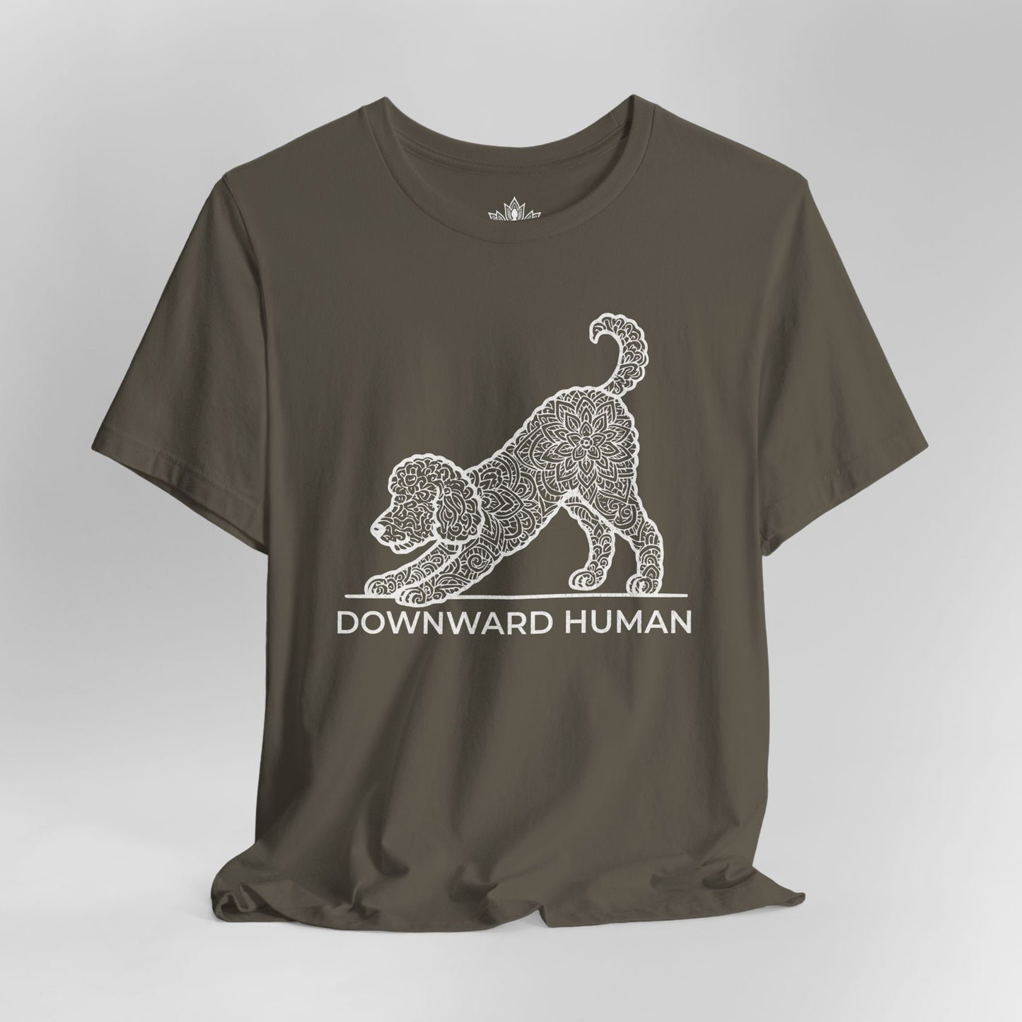 Downward Human – Mandala Labradoodle Dog Yoga Tee