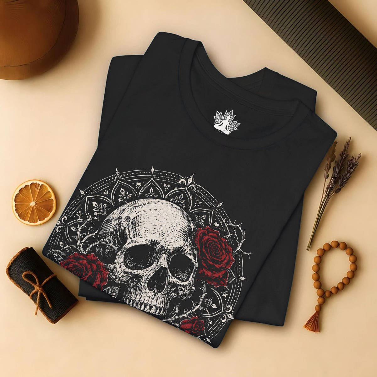 Skull & Roses Mandala Tee