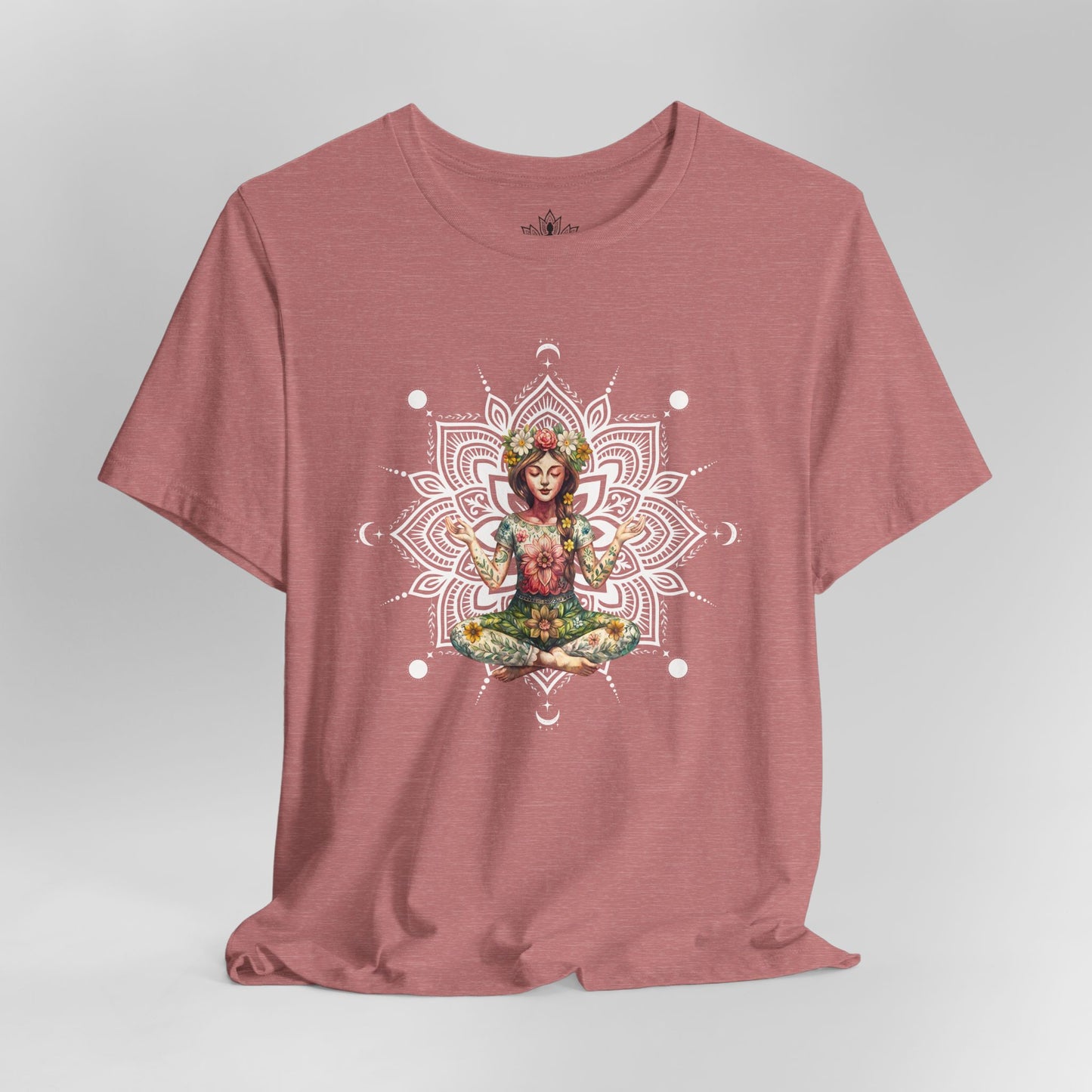 Boho Méditation Fleurie – Posture du Lotus Botanique