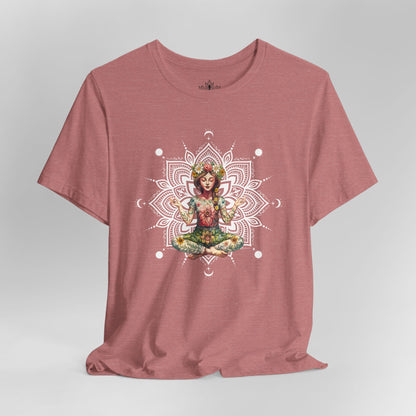 Boho Méditation Fleurie – Posture du Lotus Botanique
