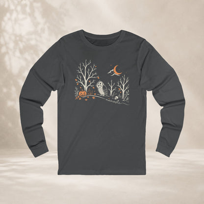 Namaste Forest Owl Halloween Long Sleeve Tee