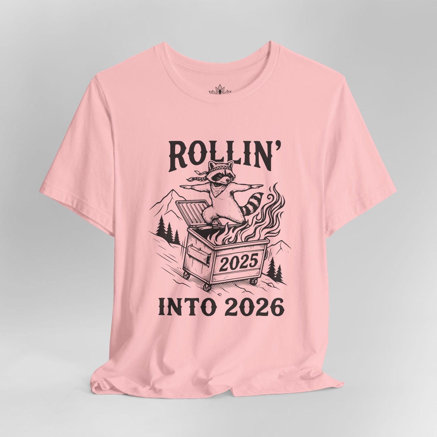 Rolling Into 2026 – Yoga Warrior Raccoon Tee