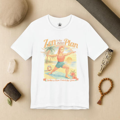 Zen is the New Plan – Retro Yoga Tee