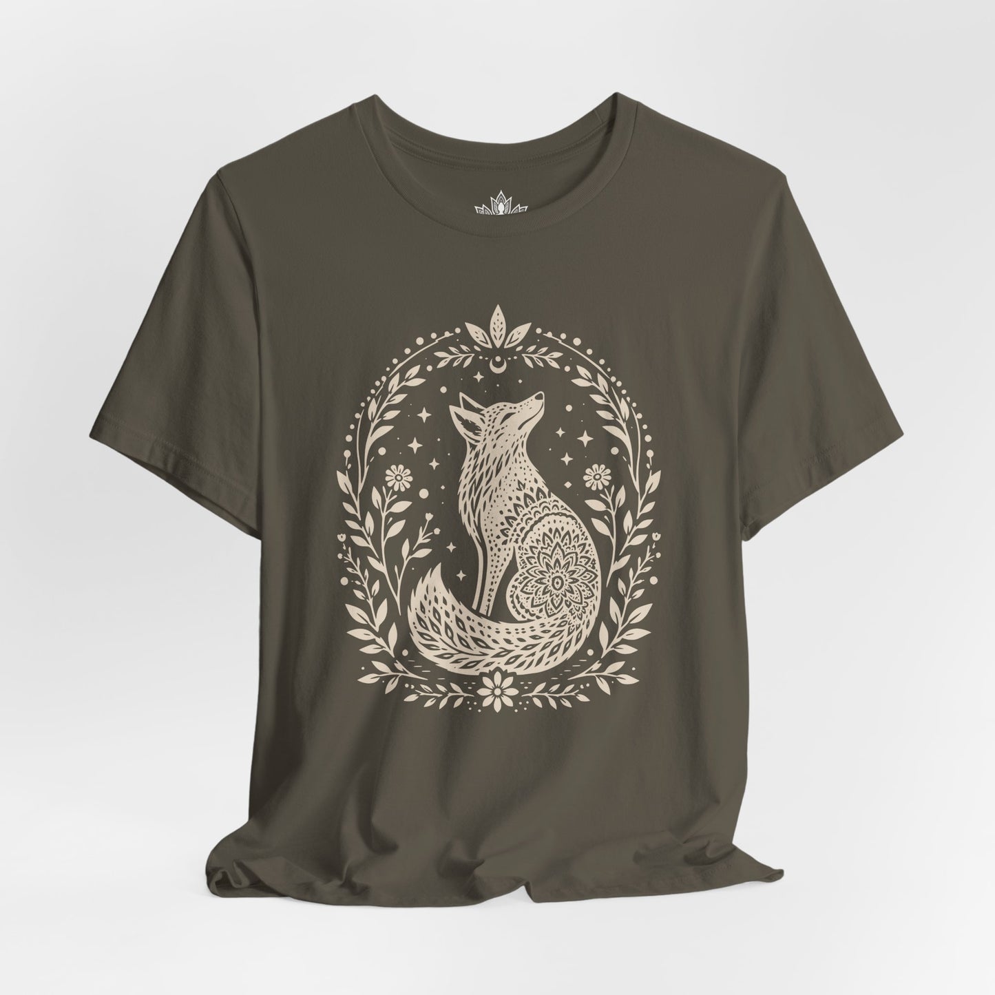 Boho Mandala Fox Linocut Tee