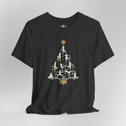 Yoga Poses Christmas Tree – Mindful Holiday Tee