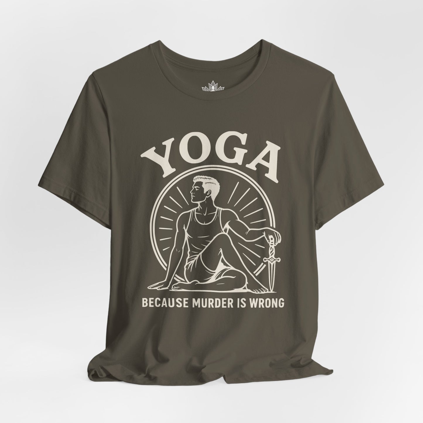 Yoga Because Murder Is Wrong Men Tee