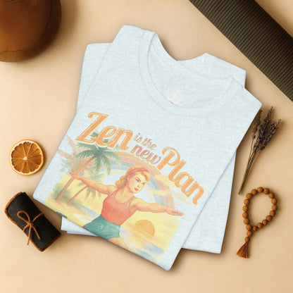 Zen is the New Plan – Retro Yoga Tee