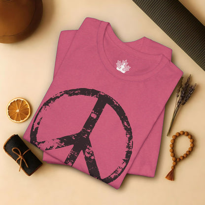 Vintage Peace Symbol Black Print Tee