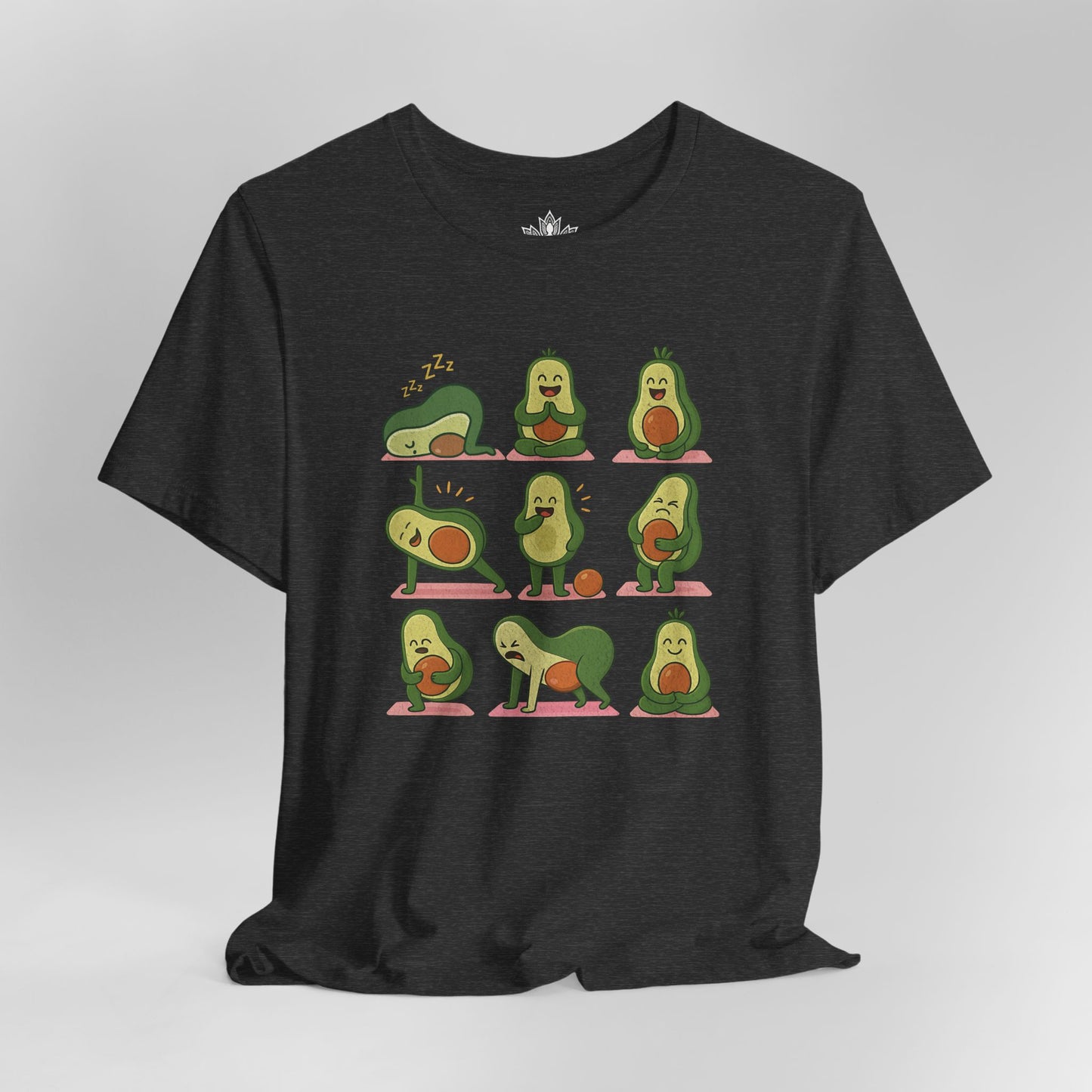 Avocado Yoga Poses - Funny Wellness Tee