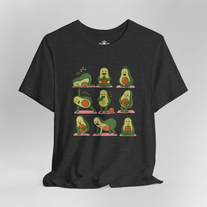 Avocado Yoga Poses - Funny Wellness Tee