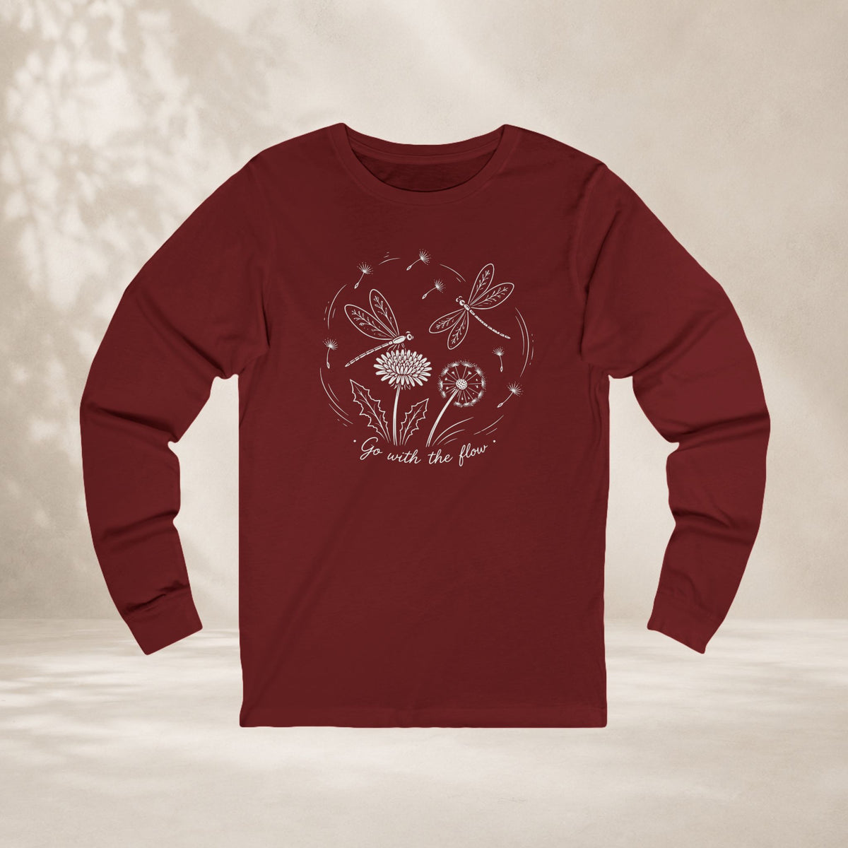 Dragonflies Go With The Flow Long Sleeve Tee