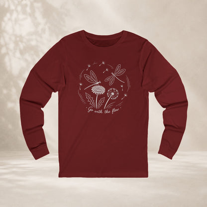 Dragonflies Go With The Flow Long Sleeve Tee
