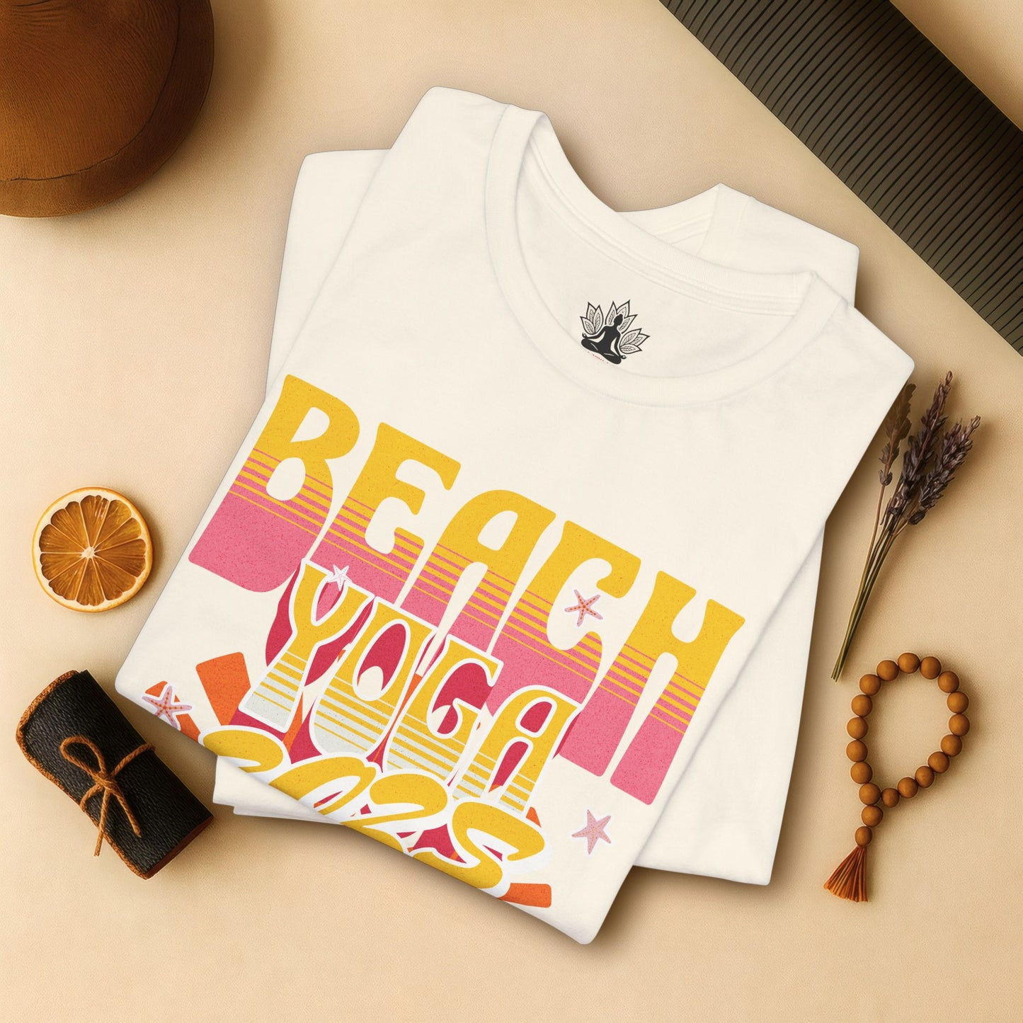Beach Sunrise – Retro Yoga Retreat Tee